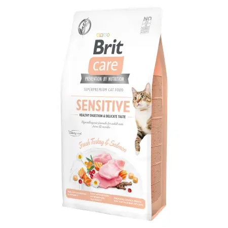 Brit Care Cat Grain-Free Sensitive Healthy Digestion &amp; Delicate Taste 7 kg / Mačky s citlivým trávením