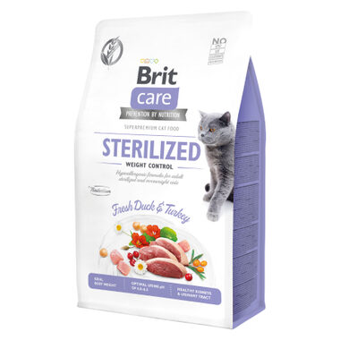Brit Care Cat Grain-Free Sterilized Weight Control 400 g / Kompletné krmivo pre dospelé a sterilizované mačky