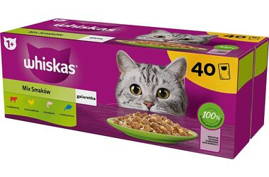 Whiskas Adult mix výber v želé 40 x 85 g / Kapsičky pre mačky