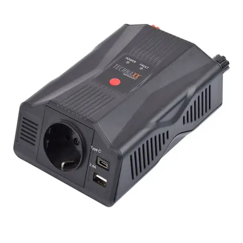 Technaxx TE24 Menič napätia / 300W / vstup 12V DC / 1x 230V / 2x USB