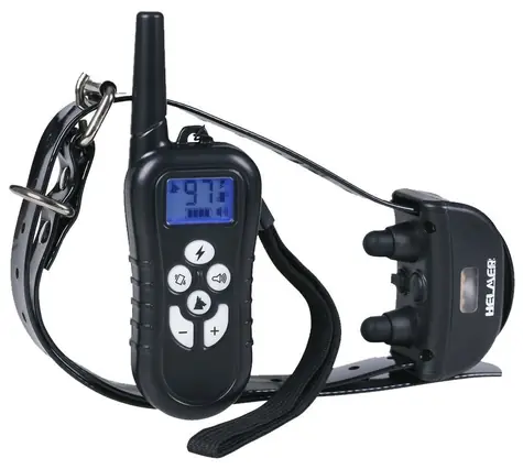 HELMER TC 21 čierna / Elektronický výcvikový obojok pre psov / dosah 500m / obvod 65 cm / IP67