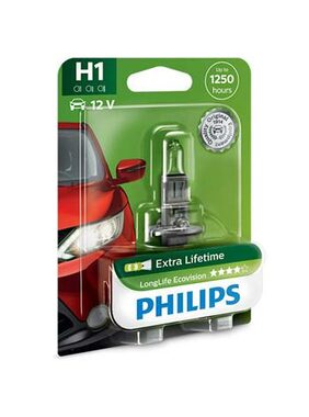 Philips H1 LongLife EcoVision 12V 55W 1 ks / Autožiarovka / pätica P14.5S