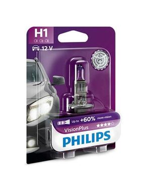 Philips H1 VisionPlus 12V 55W 1 ks / Autožiarovka / pätica P14.5S