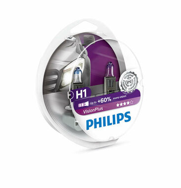 Philips H1 VisionPlus 12V 55W 2 ks / Autožiarovka / pätica P14.5S