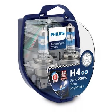 Philips H4 RacingVision GT200 12V 60/55W 2 ks / Autožiarovka / pätica P43t-38