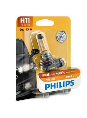Philips H11 Vision 12V 55W 1 ks blister / Autožiarovka / pätica PGJ19-2