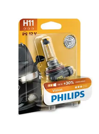 Philips H11 Vision 12V 55W 1 ks blister / Autožiarovka / pätica PGJ19-2