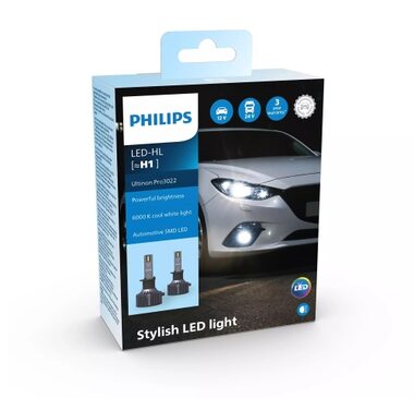 Philips LED H1 Ultinon Pro3022 HL 12/24 V 20W 2 ks / Autožiarovka LED / pätica P14.5S