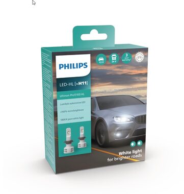 Philips LED H11 Ultinon Pro5100 HL 12/24 V 12W 2 ks / Autožiarovka LED / pätica PGJ19-2