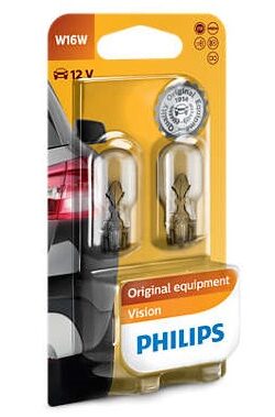 Philips W16W 12V 16W 2ks / žiarovka / pätica W2.1x9.5d