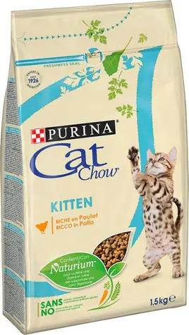 Purina Cat Chow Kitten 1.5 kg / Krmivo mačky / s kuracím mäsom / vhodné pre mačiatka