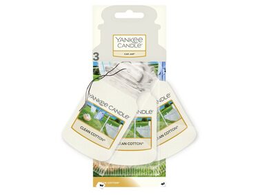 Yankee Candle Car Jar Clean Cotton 3 Ks Vôňa do auta na zavesenie