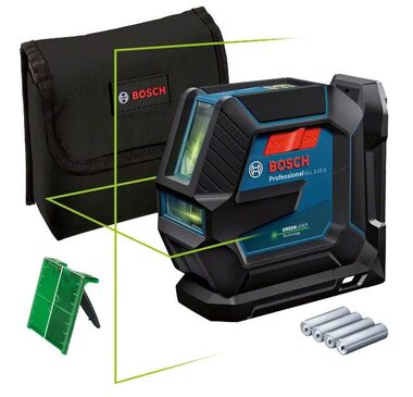 BOSCH GLL 2-15 G / Čiarový laser / až 15 m / samonivelácia / IP 64 / 4X 1.5 V LR6 (AA) 