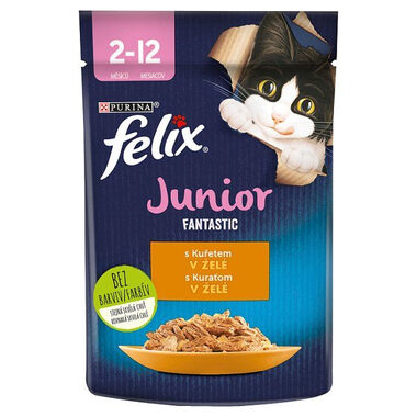 PURINA Felix Fanstastic Junior 85 g / kapsičky pre mačky / s kuracím mäsom