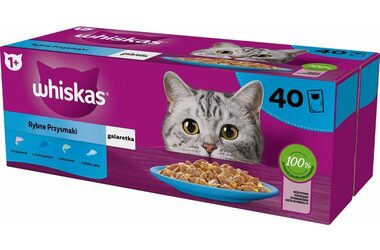 Whiskas Fish Favourites in jelly 40 x 85 g / Kapsičky pre mačky