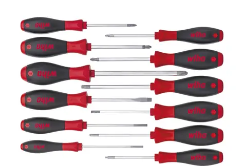 Wiha 41002 Sada skrutkovačov SoftFinish 12 ks / Phillips / Ploché / Pozidriv / TORX