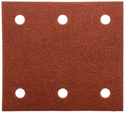 Makita P-33102 / Brúsny papier na drevo &amp; kov &amp; kameň / suchý zips / Zrnitosť 80 / Rozmery 114x102 mm / dierovaný / 10 ks
