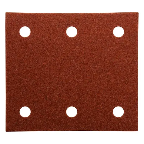 Makita P-33118 / Brúsny papier na drevo &amp; kov &amp; kameň / suchý zips / Zrnitosť 100 / Rozmery 114x102 mm / dierovaný / 10 ks