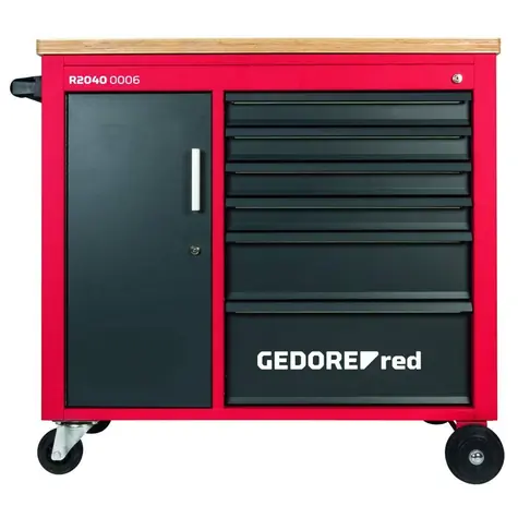 Gedore 3301818 / Dielenský vozík / 6 zásuviek na náradie