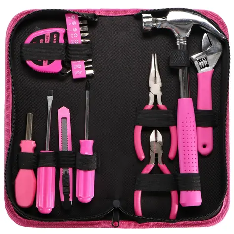 SIXTOL HOME PINK 20 / Sada náradia / uhlíková oceľ / 20ks