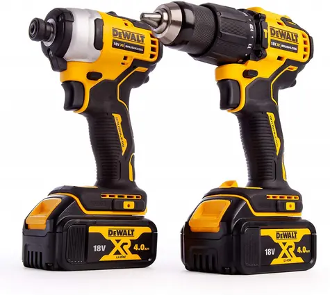 DeWalt DCK2062M2T / Sada Aku náradie príklepová vŕtačka &amp; rázový uťahovač / 18 V / 2x 4Ah / kufor
