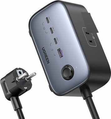 Ugreen DigiNest Pre 1.8m čierna / 2x 230V / 1x USB-A / 3x USB-C 100W