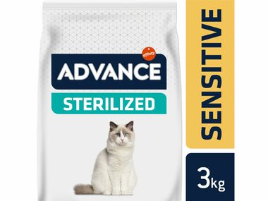 ADVANCE CAT Sterilized Sensitive 3kg / Superprémiové krmivo (granule) / pre sterilizované mačky s citlivým trávením