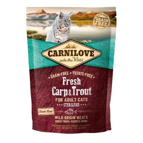Carnilove Cat Fresh Carp &amp; Trout Sterilized 0.4kg / Granule pre mačky / pre dospelé mačky