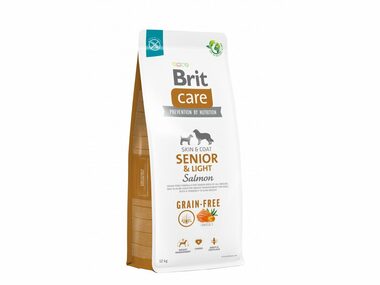 Brit Care Dog Grain-free Senior a Light - salmon a potato 12kg / Granule pre psov 