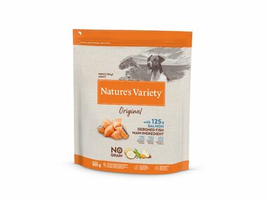 Nature´s variety original pre malé psy s lososom 600g / Kompletné krmivo pre dospelé psy malých plemien do 10 kg