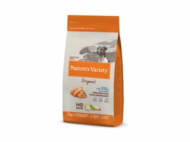 Nature´s variety original pre malé psy s lososom 1.5kg / Kompletné krmivo pre dospelé psy malých plemien do 10 kg