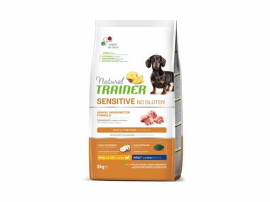Trainer Natural Sensitive No gluten Adult Mini bravčové 2kg / Kompletné krmivo pre dospelých psov malých plemien