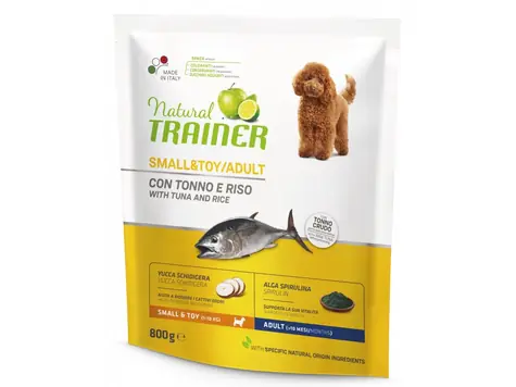 Natural Trainer Small&Toy Adult ryba a ryža 800g / Kompletné krmivo pre dospelých psov malých a miniatúrnych pleme