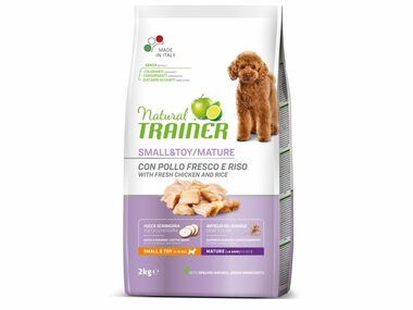 Trainer Natural Small&amp;Toy Maturity Cerstve kure 2kg / Kompletné krmivo pre starých psov malých a miniatúrnych pleme