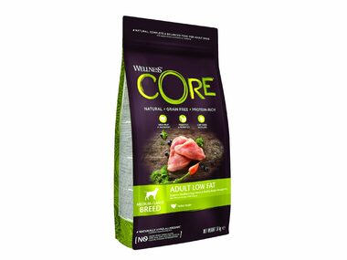 Wellness Core Dog Low Fat Adult Medium&amp;Large morka 1.8kg / Krmivo pre dospelých psov stredných a veľkých plemien
