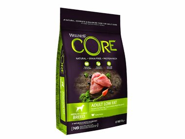 Wellness Core Dog Low Fat Adult Medium&amp;Large morka 10kg / Krmivo pre dospelých psov stredných a veľkých plemien