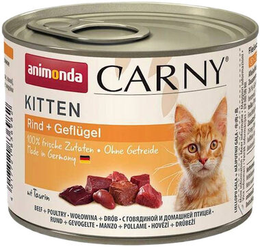 Animonda Carny Konzerva Kitten pre mačky - hydinový koktail 200g