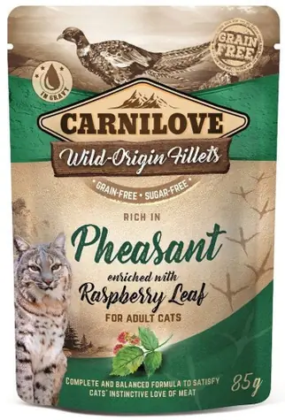 Carnilove Cat Pouch Pheasant with Raspberry 85g / Kapsička pre mačky