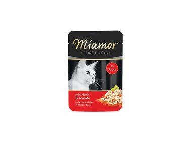Finnern Miamor Feine Filets kura + paradajka v omáčke vrecko 100g