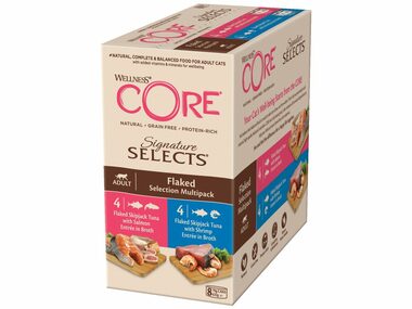 Wellness Core Cat Selects Flaked Multipack Konzerva 632g (8 x 79 g)