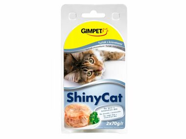 GIMBORN Gimpet ShinyCat tuniak+krevety konzerva 2x70g
