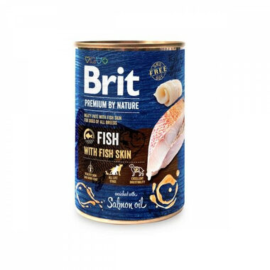 Brit Premium by Nature Fish with Fish Skin 400g / Konzerva pre psov