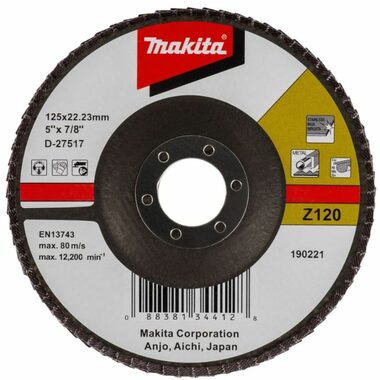 Makita D-27517 / brúsny lamelový kotúč 125 mm Z120