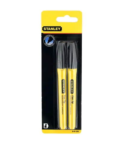 Stanley 0-47-316 / Pernamentný popisovač / čierny / 2ks
