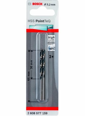 BOSCH HSS PointTeQ 2608577159 / Špirálový vrták / 3.2 x 36 mm / 2 ks