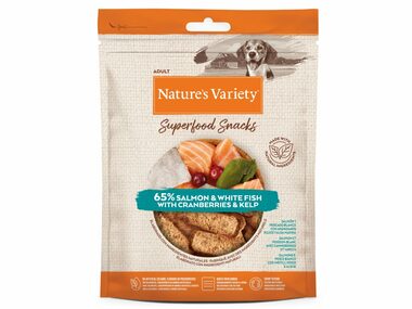 Natures variety superfood snack losos 85g / Maškrty pre psov