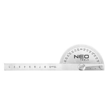 Neo Tools 72-320 / Uhlomer s pravítkom / 0-100 mm / pravítko / uhlomer / nerezová oceľ