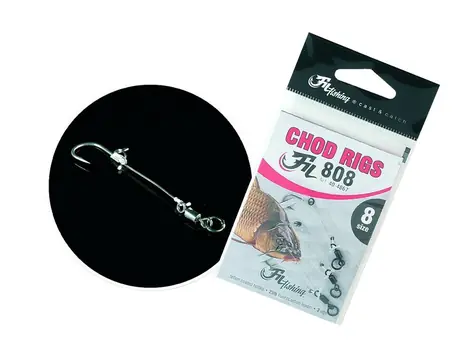 Fil Fishing Nadväzec Chod Rigs FIL808 11,3kg Veľkosť 6 3ks