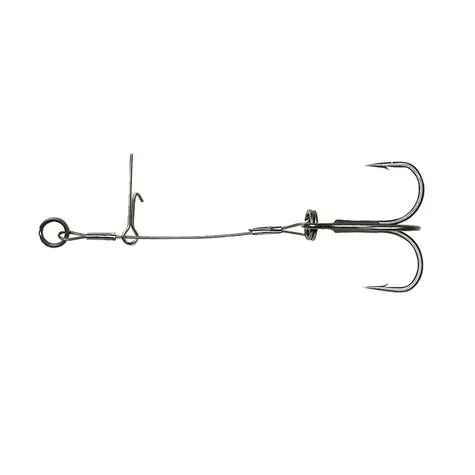 Savage Gear Nadväzec Carbon49 T-Treble Spike Stingers Veľkosť 2/0 0,70mm 23kg 11,5cm 2ks
