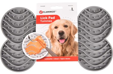 Flamingo Yummee Lízacia podložka šedá / veľkosť L